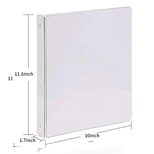 Comix-1-inch-3-Ring-Binder-Durable-Presentation-View-Binders-Holds-200-Sheets-6pack-A2130-6-White