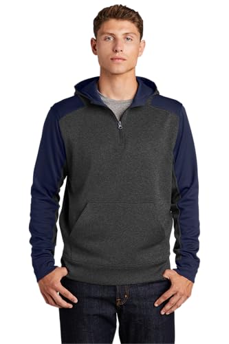 SPORT-TEK Men's Colorblock Tech Fleece 1/4 Zip