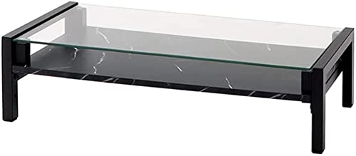 Amazon.co.jp: モニター台 ガラス 大理石柄 モニターラック パソコン台