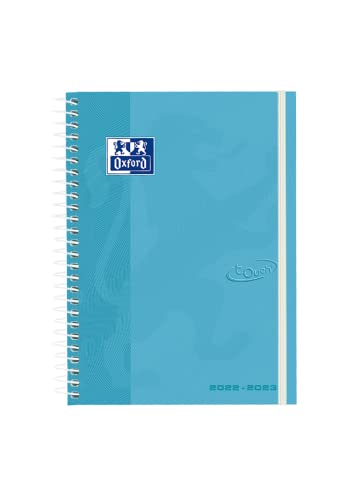 Agendas Escolares Oxford, Agenda 2022 2023 Semana Vista A5 (15x21 cm), Tapas Extraduras, Español, Color Azul