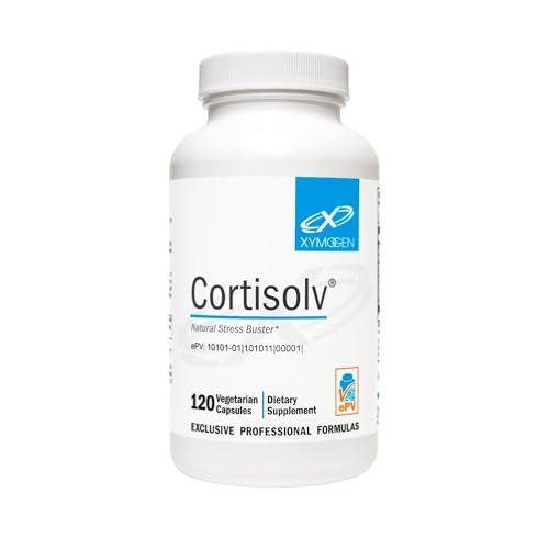 XYMOGEN Cortisolv Cortisol Supplement - Ashwagandha Supplement with L Theanine to Support Healthy Cortisol Levels, Energy, Relaxation and Mental Clarity (120 Capsules)