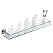 WWWANG Bagno ripiano in Vetro temperato mensola di Vetro con Muro su rotaie, in Acciaio Inox Finitura cromata Opslag (Size : 40CM)