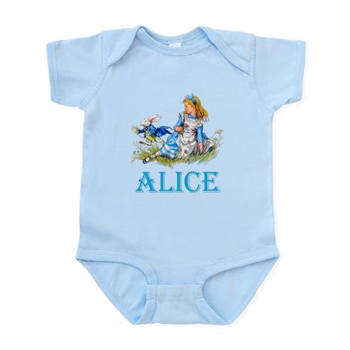 Image of CafePress Alice in Wonderland Blue Infant Bodysuit Cute Infant Bodysuit Baby Romper