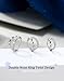 OUFER Double Hoop Nose Ring, 20G 7mm Silver Twist CZ Double Hoop Nose Ring Surgical Steel Nose Rings for Women, Sparkly Nose Rings Hoops for Elegant Xmas Nostril Piercing Jewelry