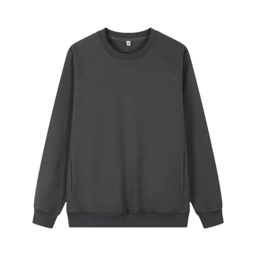 DBFBDTU Autumn Winter Unisex Sweatshirt Solid Color O-Neck Loose Casual Long Sleeve Youth Tops