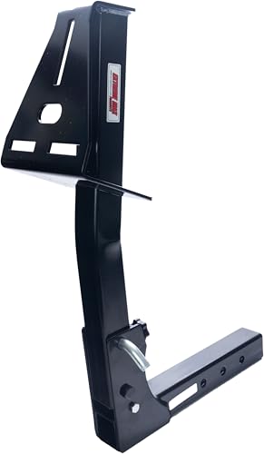 Extreme Max 5001.5831 Pivoting Fold Down Hitch Mount Spare Tire Carrier for 2" Receivers, Black