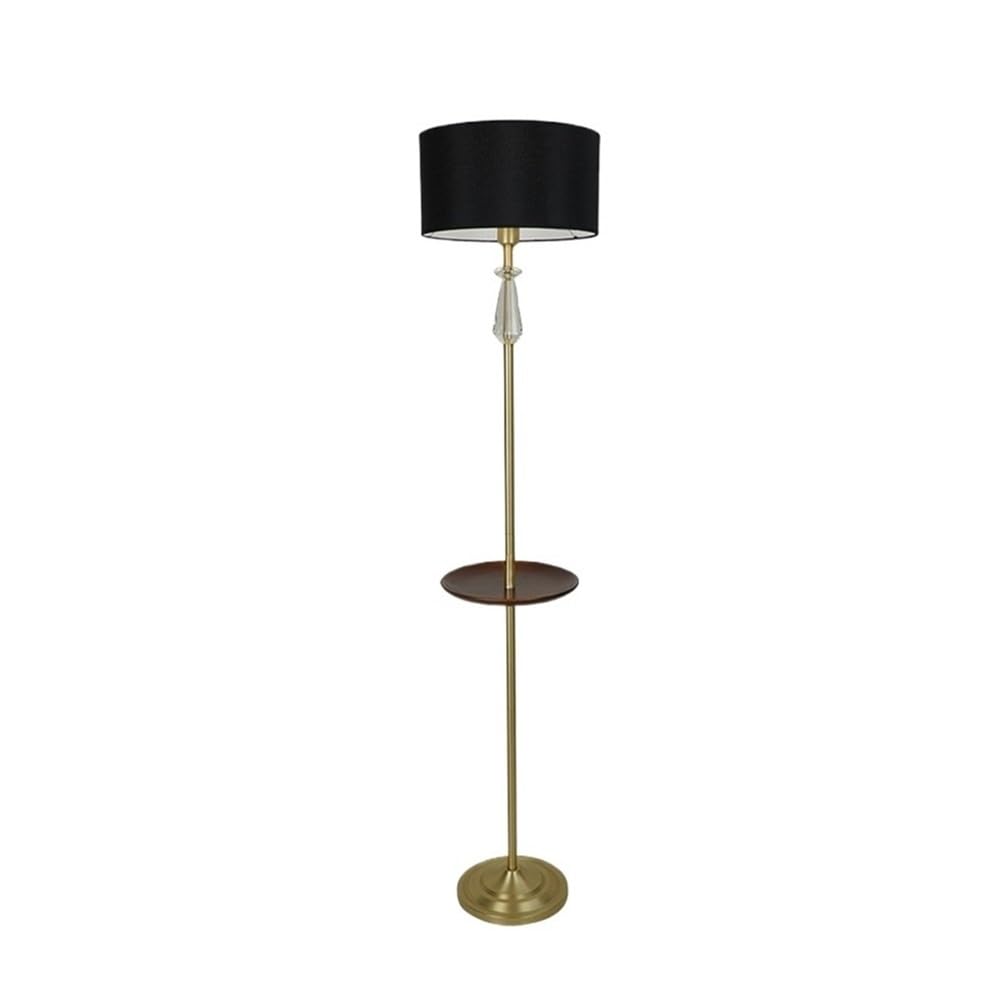 Kp6xLf3gT Corner Standing Lamp Black/White Fabric Shade Floor Lamp Living Room Sofa Bedroom Decorative Ornament Standing(Black)