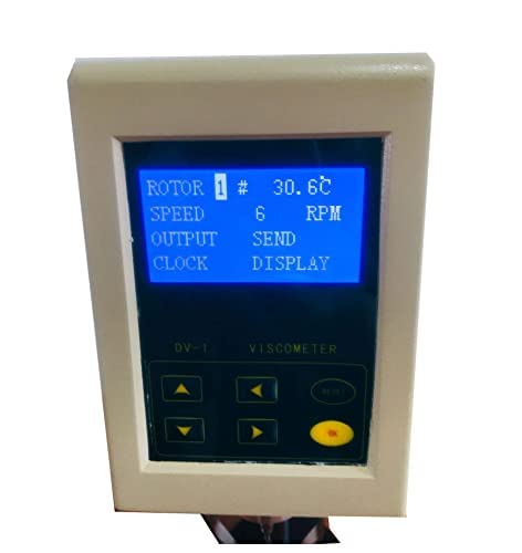 Digital Rotary Viscometer LCD Display Rotational Viscosity Measuring Meter with Measurement Range 1~2 x 1000000 mPa with Temperature Display
