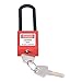 Safety Padlock with Nylon Beam, 3in Industrial Lock, Insulated AntiCorrosion Design -, Writable Label, Ideal for Lockout and Maintenance