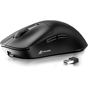 ATTACK SHARK X3 Wireless Gaming Mouse, 49g Ergonomic Computer Mouse, Triple Modes PAW3395 26K DPI Optical Sensor, 200h Battery Life, Programmable Buttons, Gaming Accessories for PC/Laptop/Mac (Black)