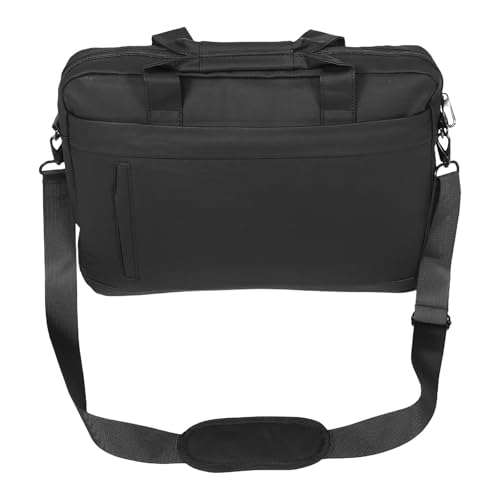 Bolso de hombro para portátil negro con funda acolchada