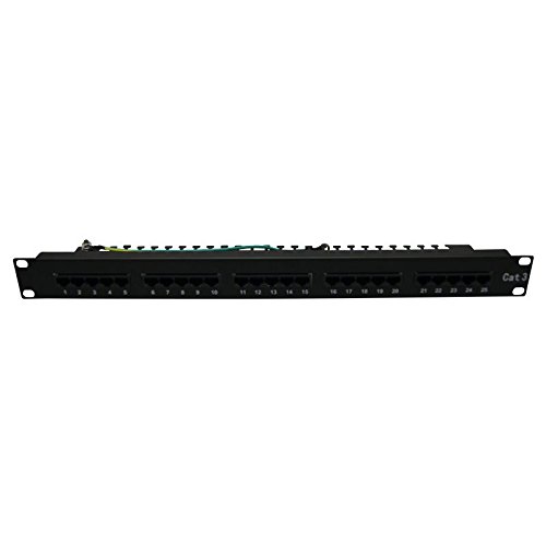 Waytex 37200 Panneau de Brassage 19" 1 U 25 Ports Cat. 3