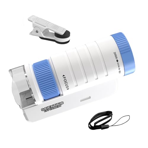 Microscopio para niños, Microscopio de bolsillo para niños - Microscopio portátil educativo,Pequeño microscopio ajustable del científico del LED para los pequeños estudiantes del científico de los niñ
