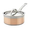Hestan copperbond collection 100 pure copper sauce pan induction cooktop compatible 15 quart  urban country home decor