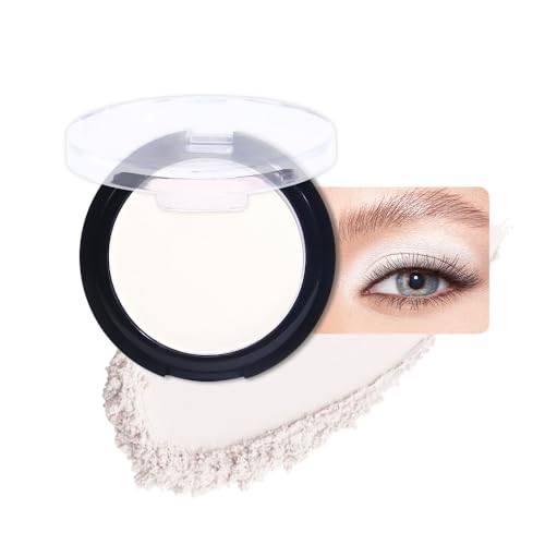 Monochrome Matte Eye Shadow Palette,Pearl White Neutral Nude Matte Pressed Powder Single Eyeshadow,Highly Pigmented Natural Long Lasting Naturing-Looking Eyeshadow,Talc,Paraben Vegan & Cruelty Free