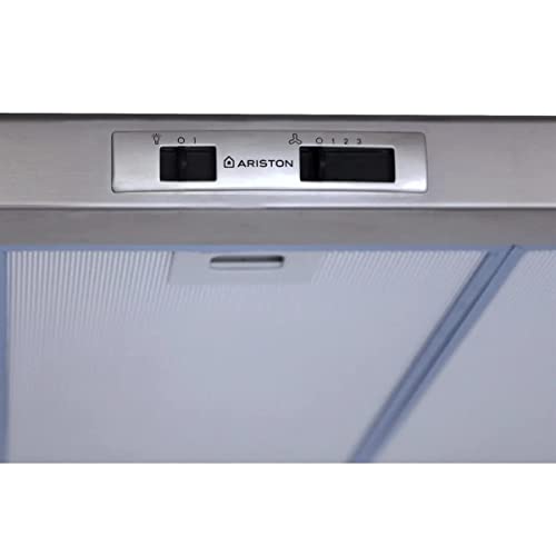 شفاط مطبخ مدمج من بعرض 90 سم من أريستون، يُركّب على الحائط، مزوّد بفلتر قابل للغسل، 3 سرعات، مصنوع من الستانلس ستيل، تحكم ميكانيكي، مزود بفلتر معدني ذاتي الدعم، صُنع في إيطاليا، إنوكس، sl19.1pix.