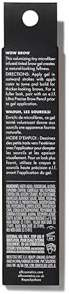 e.l.f., Wow Brow Gel, Volumizing, Buildable, Wax-Gel Hybrid, Creates Full, Voluminous-Looking Brows, Locks Brow Hairs In Place, Taupe, Fiber-Infused, 0.12 Oz