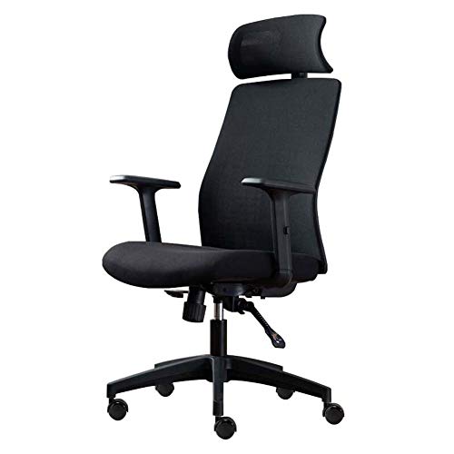 Preisvergleich Produktbild FZYQY Atmungsaktiver Mesh Bürostuhl, Ergonomischer Computerstuhl, Protect Lumbale, Einstellbare Sitzhöhe, 360°Drehung (Schwarz)