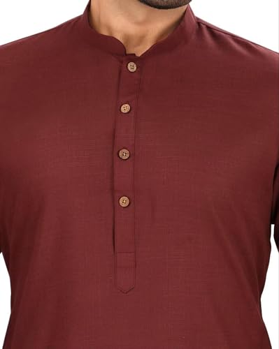 Image of OORA Men's Cotton Kurta & Pajama Set for Birthday,Wedding, Ceremony, Casual, Engagement