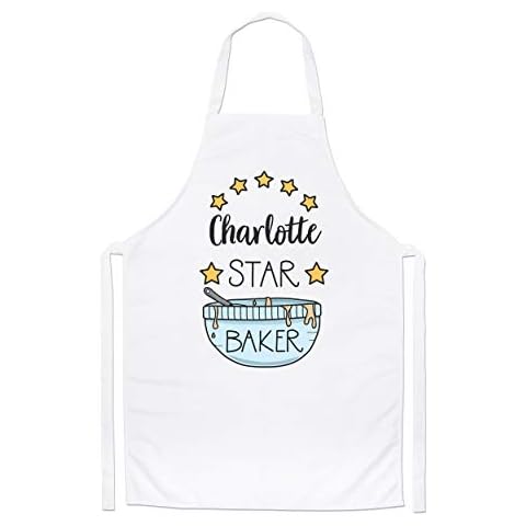 Personalised Star Baker Chefs Apron Baking Custom Name Cover