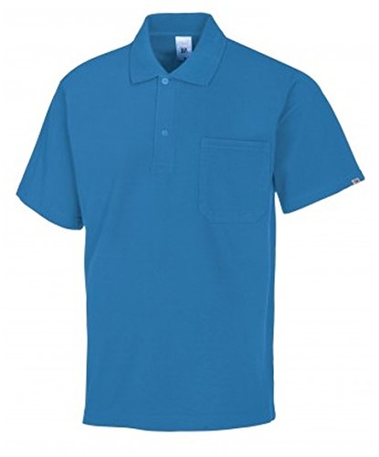Polo unisex azul celeste mezcla de tejidos BP talla M manga media
