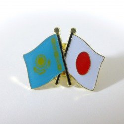 Amazon | 国旗ピンバッジ（日本・カザフスタン友好旗） | バッジ