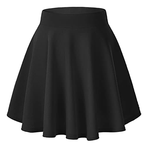 Urban CoCo Women’s Basic Versatile Stretchy Flared Casual Mini Skater Skirt