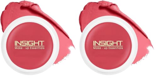 Image of INSIGHT Blusher | Blendable Formula | Natural Dewy Finish | Creamy Matte Texture | Multiuse | Highly Pigmented |Infused With Vitamin E| Raspberry Gelato-3.5g (Pack of 2)