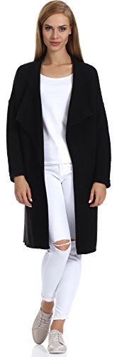 Merry Style Chaqueta de Punto para Mujer Dalia (Negro, L/XL)