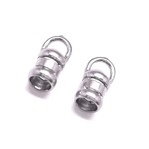 Sterling Silver Crimp End Cap with Loop - 3.2mm Inside Diameter - Secure Closure for Versatile Jewelry Designs