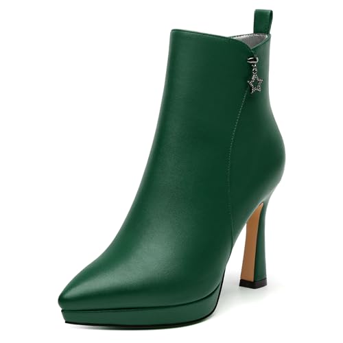 Women's ankle boots, high heels, thick soled shoes, pointed and sexy winter boots 4 In Stiletto High Heel