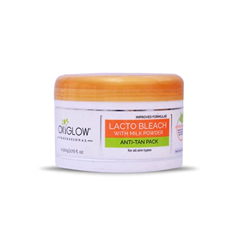 Image of OxyGlow Herbals Lacto Bleach Cream 500g | Enriched with Milk Powder | Removes Tan, Whitens, Hydrates, Lightens & Brightens the Skin | For All Skin Type