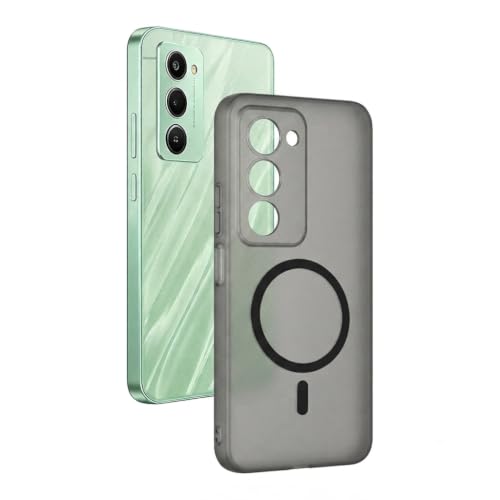 Image of DIZORO Matte Case for Redmi 15 Compatible with MagSafe, Camera Lens Full Protection, Shockproof Translucent Frosted TPU Soft Phone Cover, Anti-Fingerprint (Sky)