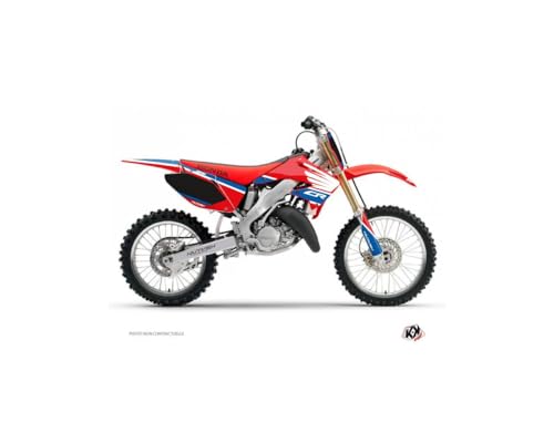 Kit déco Honda 125 CR bleu autocollant moto cross Kutvek Wing personnalisé
