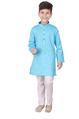 Indian Cotton Kurta Set For Boys | Kids Ethnic Wear | Traditional Festive Wedding Wear | Boy Party and Casual Dress| Pack of 1 (FRZ, S-101)