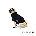 Wolters | Zopf-Strickpullover für Mops&Co in Schwarz | Rückenlänge 30 cm