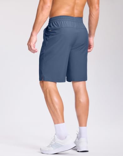 Image of GGJ Men's Lightweight Athletic Shorts with 2 Zipper Pockets 7 inch /9 inch /5 inch Gym Workout Running Quick Dry Tennis Shorts for Men