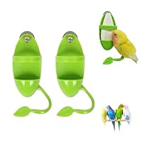 2 Stück Sepiaschale Halterung,Mit Ständer Vogelkäfig Zubehör,Sepiaschale Halter,Vogelfuttersäule Futterbehälter,Vogel Lebensmittel Halter,Zum Halten Früchten,Tintenfischknochen,Gemüse,Heimvogelbedarf