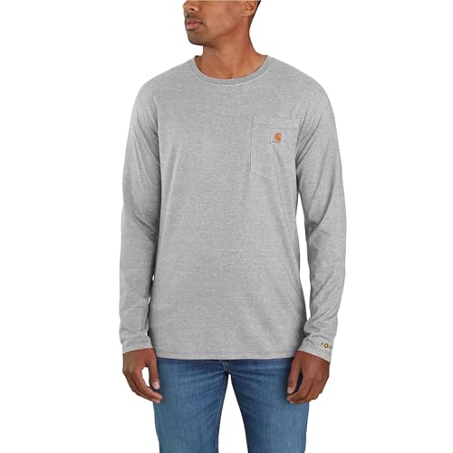 Image of Carhartt Men's Force Relaxed Fit Midweight Long-Sleeve Pocket T-Shirt