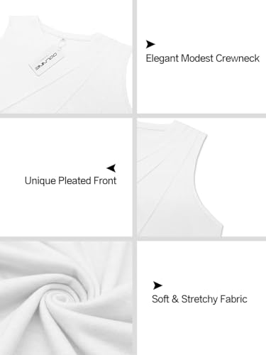 DOLNINE Plus-Size-Tank-Tops-for-Women Summer Dressy Casual Sleeveless Business Blouses Loose Fit Pleated Office Work Shirts4