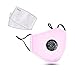 Produktbild Unisex Anti Smoke Dust Luftreinigende Gesichtsmaske Kohlefilter Multi Layer mit Atemventil, Soft Half Face Mask, Mode Wiederverwendbare waschbare Outdoor Maske, Outdoor-Aktivitäten mit 2 Filter