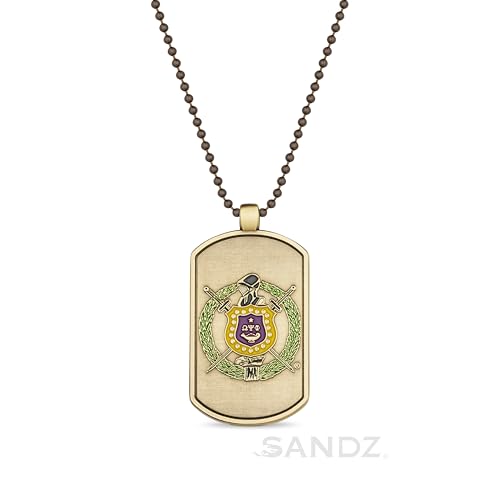 Omega Psi Ph Dog Tag Pendant Necklace (Omega Psi Phi Double Sided 001)2