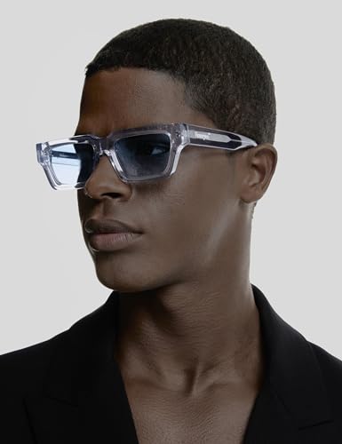 Image of Roneyee Rectangle Sunglasses Men Women Trendy Retro Sunglass UV Protection Fashion Acetate Stylish Square