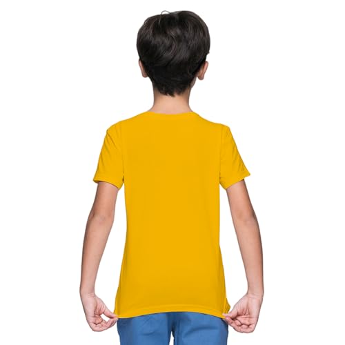 Image of Yazh Texworld Boys Round Neck Blended Cotton T-Shirts | Regular Fit | Half Sleeve | Casual Wear | Trendy | Combo Pack of 5 | Multicolor | Soft, Durable, and Stylish for Everyday use