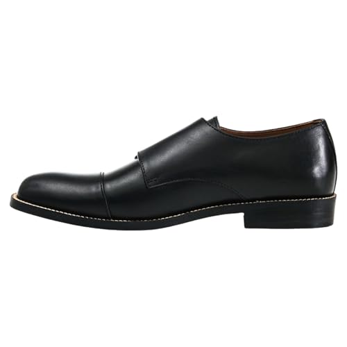 Dress Shoes for Men | Genuine Leather Shoes Double Monkstraps Cap Toe Design Comfortable Rubber Sole