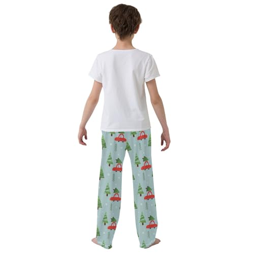 ZZKKO Car and Christmas Tree Boys Pants for Kids Jogger Pants with Pockets S-XL3