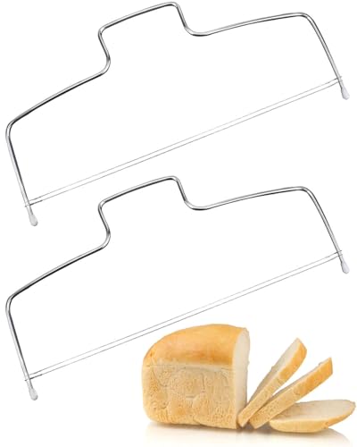 Zeayebsr 2 x Cake Cutters, Cake Base Cutter, Cutting Aid, Cake Cutter, Serrated Cutting Wire, Cake Knife, Baking Accessories, Cake Kitchen Knife, Cutter for Cakes Cutting Sheet Cakes/Cakes
