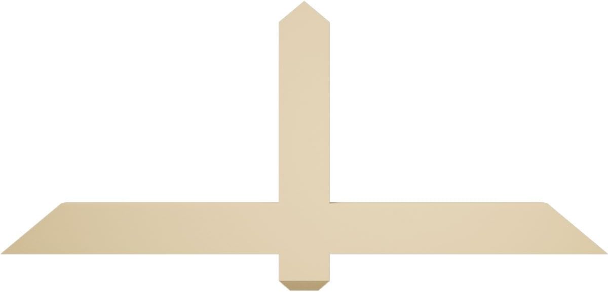 48"W x 20"H x 2"D x 4"F, 10/12 Pitch, Eugene Signature Urethane Gable Bracket, Primed Tan