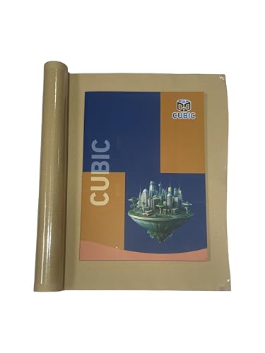 Image of Cubic Laminated Brown Kraft Paper Roll - 90 GSM | Pack of 2 | 24 Feet Long | Waterproof & Durable Wrapping Paper for Packaging, Crafts & Decorations