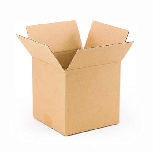 Pack 25 boîtes en carton pour envois Stockage Paquet, Canal Simple Renforcé, Boîte de rangement, Dimensions : 20 x 20 x 20 cm, boîte carton avec rabat Cover